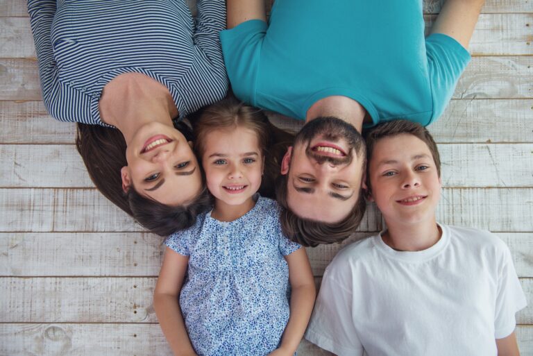 Happy family together